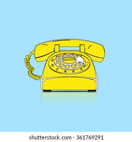 yellow phone