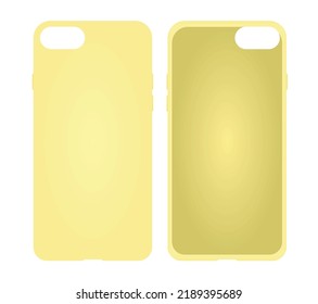 Yellow  phone case. vector illustration