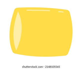 Yellow pillow icon. Vector illustration