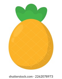yellow pineapple design over white