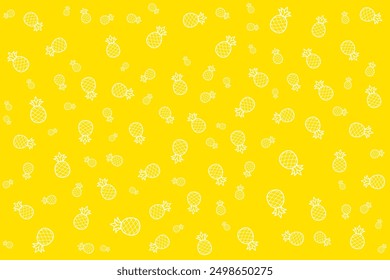 Yellow Pineapple fruit seamless background texture, freshness fruit and drink, gift, present box paper, backdrop