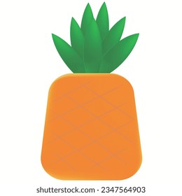 The yellow pineapple has eyes all over it.Sweet flavor, used as food, pineapple juice, fruit juice.