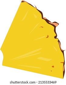 It is a yellow pineapple slice