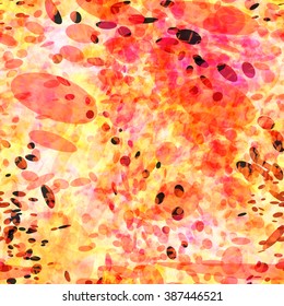 Yellow and pink abstract seamless background for book design, print design, flyer design, flyer template. Vector. Oval elements. 