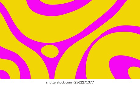 yellow and pink background with abstract wave shapes, modern and trendy design	
