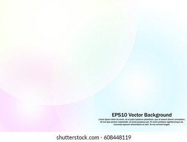 Yellow, pink and blue circle abstract gradient on white background. Overlay colorful lights sphere backdrop illustration. 