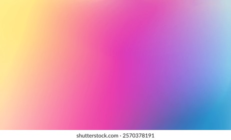 Yellow pink blue gradient abstract blurred background pastel backdrop.