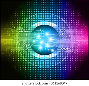 yellow pink blue Light Abstract Technology background for computer graphic website internet business. circuit. illustration. digital. infographics. binary code. www.Spark.zero one. eye scan virus