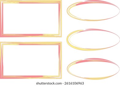 yellow pink colorful abstract frames collection