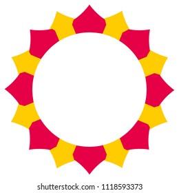 Yellow -pink flower vector 