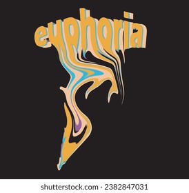 
yellow pink flowing shaped text