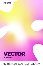 yellow and pink fluid gradient shapes on white 