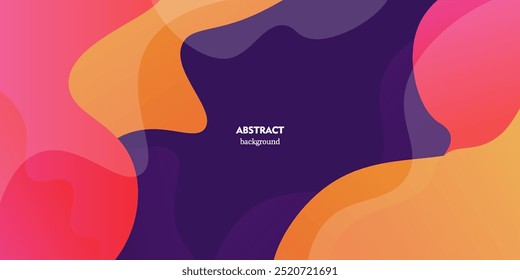 Yellow and pink geometric business banner design. Creative banner design with wave and line shape as template. Cool simple design.