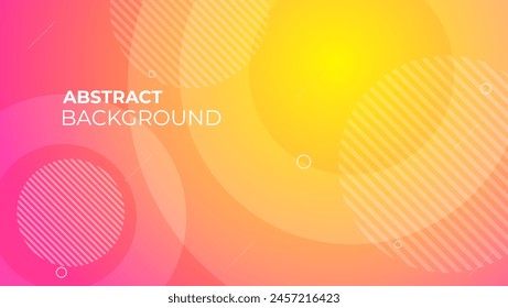 yellow and pink gradient background with geometric shapes composition