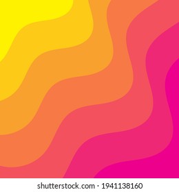 Yellow and pink gradient background. Organic shape. Abstract background. Vector geometric elements.