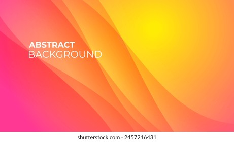 yellow pink gradient background with wavy lines composition