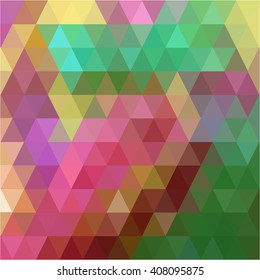 Yellow pink green triangle background