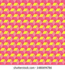 yellow and pink hexagon geometric. 