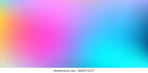 Yellow - pink - sky blue warm rainbow gradient. A element texture. Creating a dreamy and ethereal effect. Vector illustration eps10.
