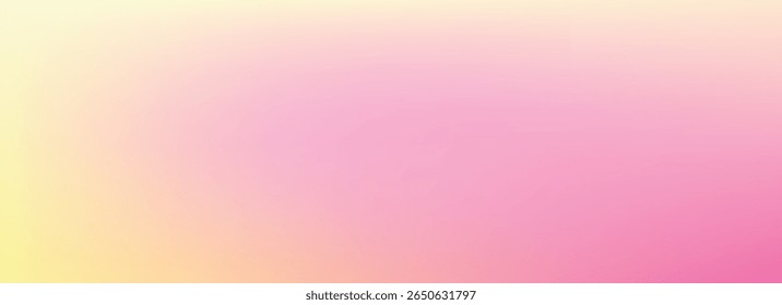 Gradiente suave amarelo e rosa. Plano de fundo de desfoque de cor de primavera. Verão humor pastel turvo fundo gradiente. Papel de parede tema abstrato suave para pôster, banner, modelo de design, apresentação