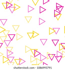 yellow pink triangles pattern vector