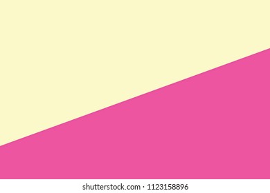 yellow pink two color soft paper pastel background, minimal flat lay style fashionable cosmetics pastel color top view banner, wallpaper geometric flat lay style abstract overlays backdrop (vector)