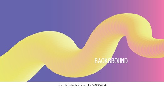 
Yellow pipe that winds along the wind