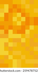 Yellow pixel abstract vertical background, geometric pixel gradient. Vector illustration. Suitable for wallpapers, presentations, web, etc.