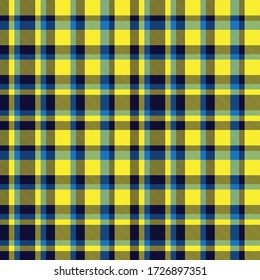 Yellow Plaid, checkered, tartan seamless pattern suitable for fashion textiles and graphics