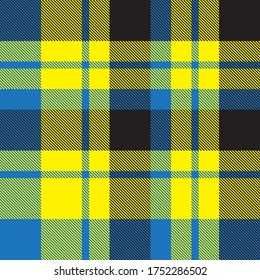 Yellow Plaid, checkered, tartan seamless pattern suitable for fashion textiles and graphics