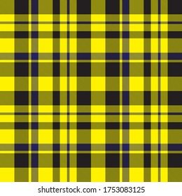 Yellow Plaid, checkered, tartan seamless pattern suitable for fashion textiles and graphics