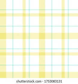 Yellow Plaid, checkered, tartan seamless pattern suitable for fashion textiles and graphics