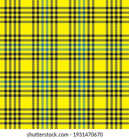 Yellow Plaid, checkered, tartan seamless pattern suitable for fashion textiles and graphics