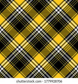 Yellow plaid pattern. Tartan textile design for pillows, shirts, dresses, tablecloth etc.