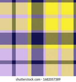 Yellow Plaid Tartan Seamless Pattern for shirt printing, fabric, textiles, jacquard patterns, backgrounds and websites