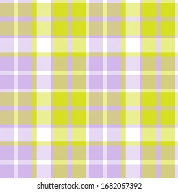 Yellow Plaid Tartan Seamless Pattern for shirt printing, fabric, textiles, jacquard patterns, backgrounds and websites