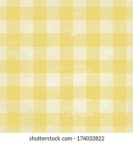 Yellow Plaid Vintage Vector Background