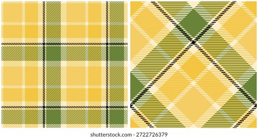 Gelbe Plaids Muster nahtlos. Traditioneller schottischer karierter Hintergrund. für Schal, Kleid, Rock, andere moderne Frühling Herbst Winter Mode Textil