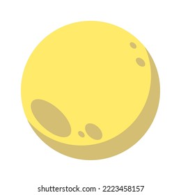 Icono del planeta amarillo. Ilustración del vector
