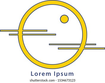 Yellow Planet Logo Vector Design