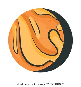 yellow planet space outer icon