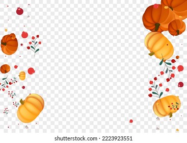 Yellow Plant Background Transparent Vector. Burgundy Drawing Card. Green Gourd Graphic Illustration. Rowan Happy. Botanical Border.