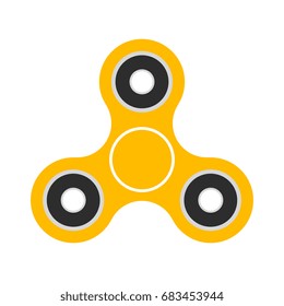 Yellow plastic spinner vector icon