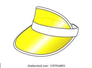 Vector De Tapa De Viseras De Plástico Amarillo Para Plantilla