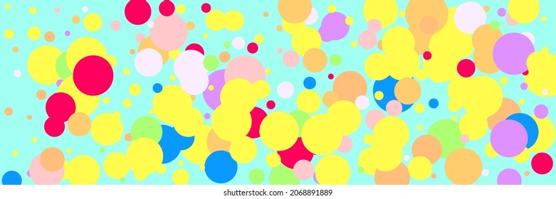 Yellow Play Green Indigo Circles Bordo Textile. White Vibrant Violet Bright Beige Multicolor Illustration. Pastel Purple Blue Children Dark Print. Kids Red Rainbow Pink Color Background.