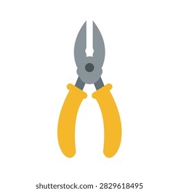 Yellow pliers tool vector illustration icon