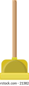 Yellow plunger, illustration, vector on a white background.