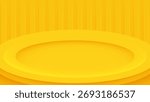 Yellow podium background design vector