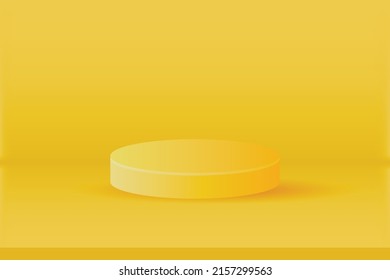 Podio amarillo, soporte de podio peatonal.