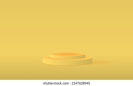 podio amarillo en sala de estudio amarillo